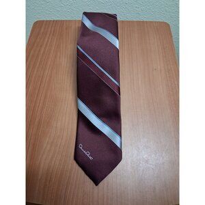 Oscar De La Renta Neck Tie Business Formal 5% Silk Maroon Men's